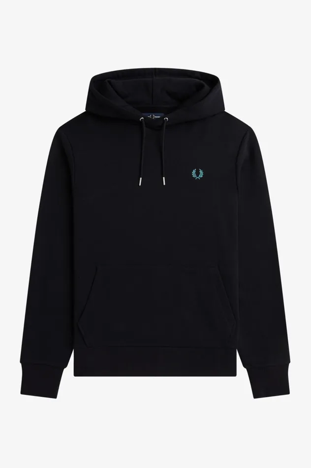 Men Rave Graphic Hooded Sweatshirt Black Fred Perry Sweatshirts