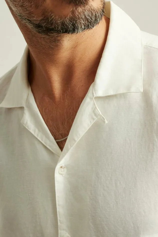 Men Riviera Cabana Shirt Coconut Milk Bonobos Short Sleeve Shirts