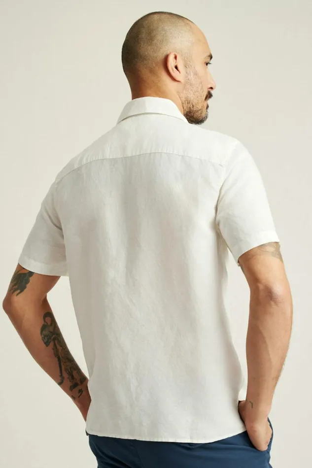 Men Riviera Cabana Shirt Coconut Milk Bonobos Short Sleeve Shirts