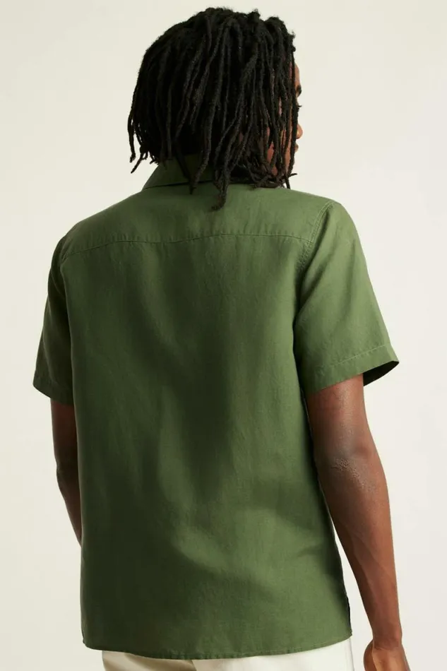 Men Riviera Cabana Shirt Crocodile Green Bonobos Short Sleeve Shirts