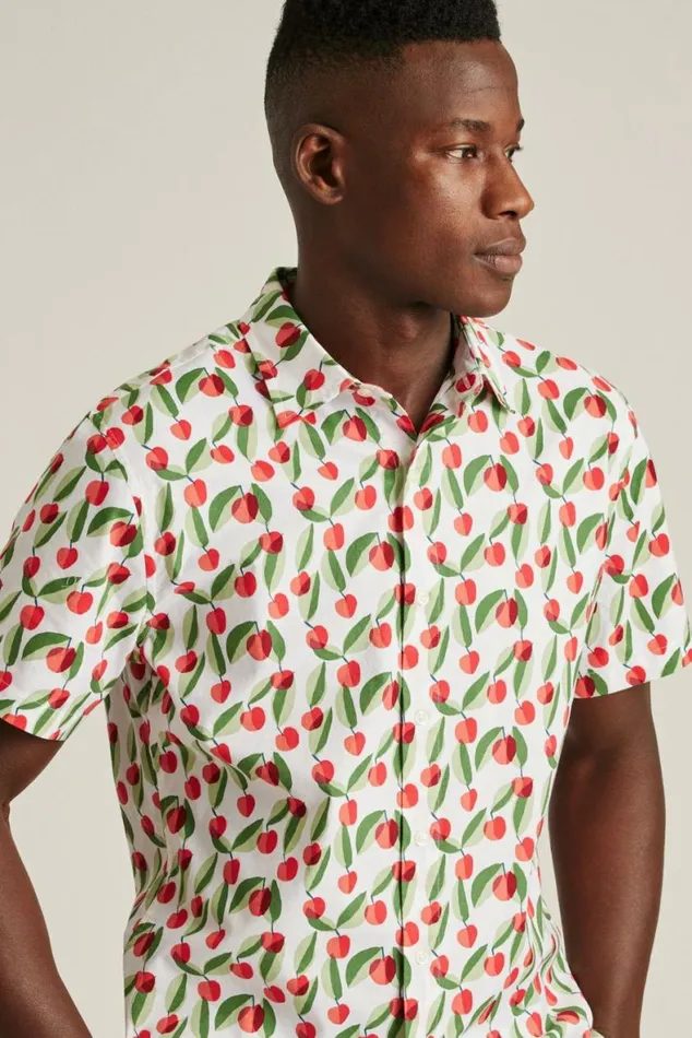 Men Riviera Short Sleeve Shirt Cherry Grove Bonobos Short Sleeve Shirts
