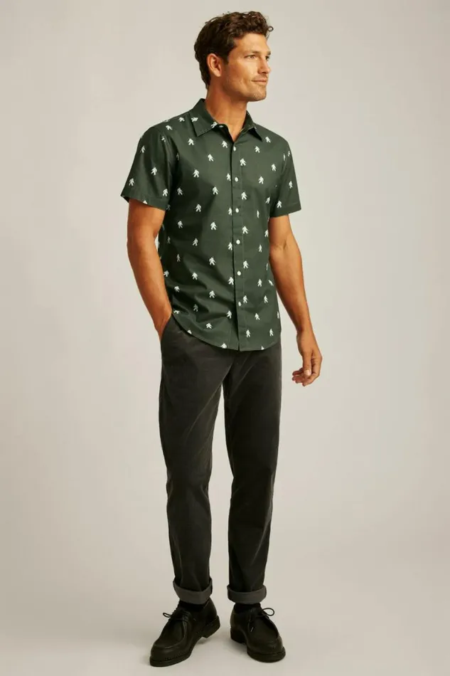 Men Riviera Short Sleeve Shirt Green Yeti Or Not Bonobos Short Sleeve Shirts