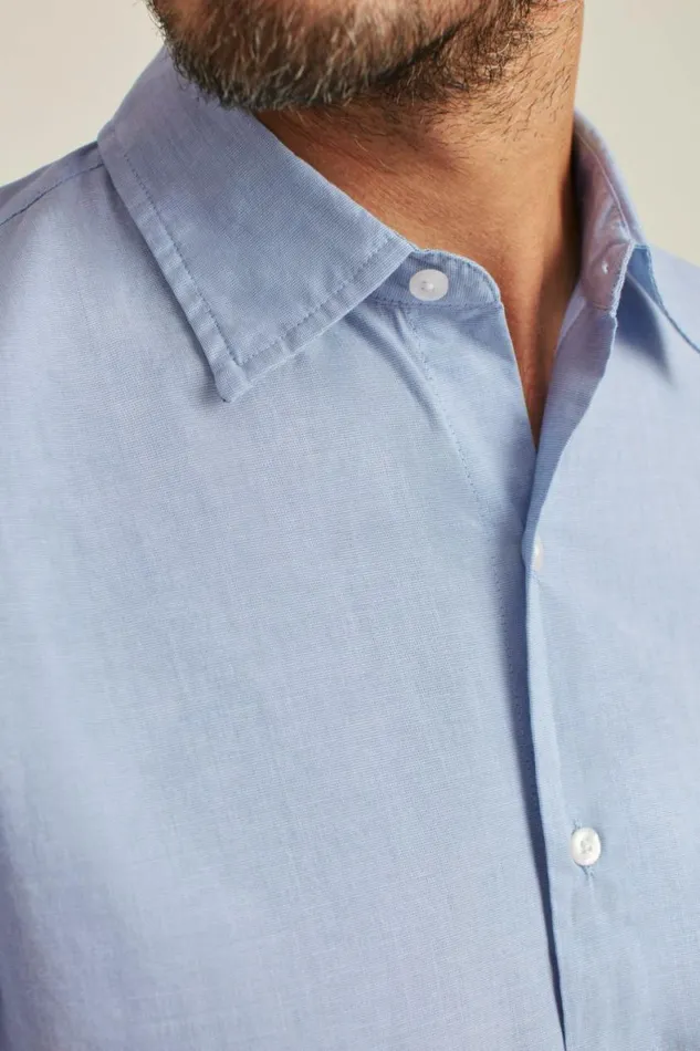 Men Riviera Short Sleeve Shirt River Blue End On End Bonobos Short Sleeve Shirts