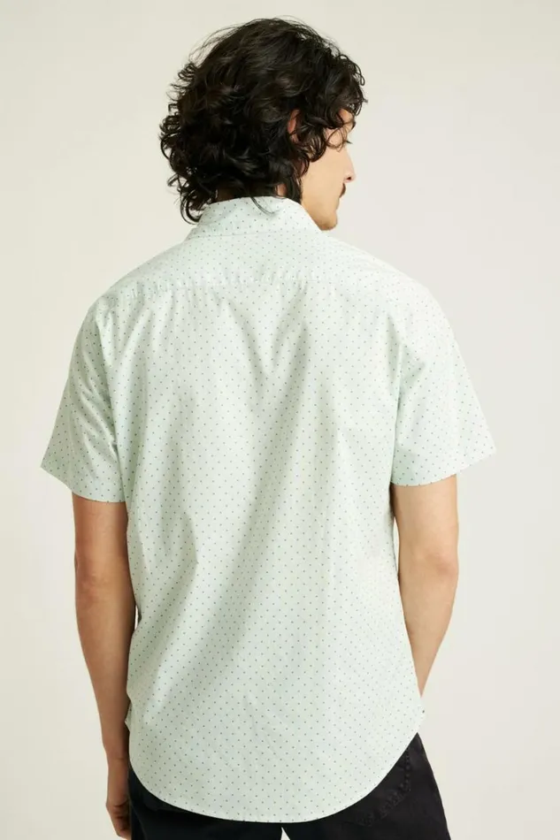 Men Riviera Short Sleeve Shirt Sage Green Dot Bonobos Short Sleeve Shirts
