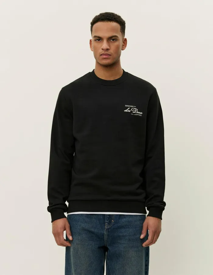 Men Scandinavian Sweatshirt 8211 BlackIvory Les Deux HoodiesSweatshirts