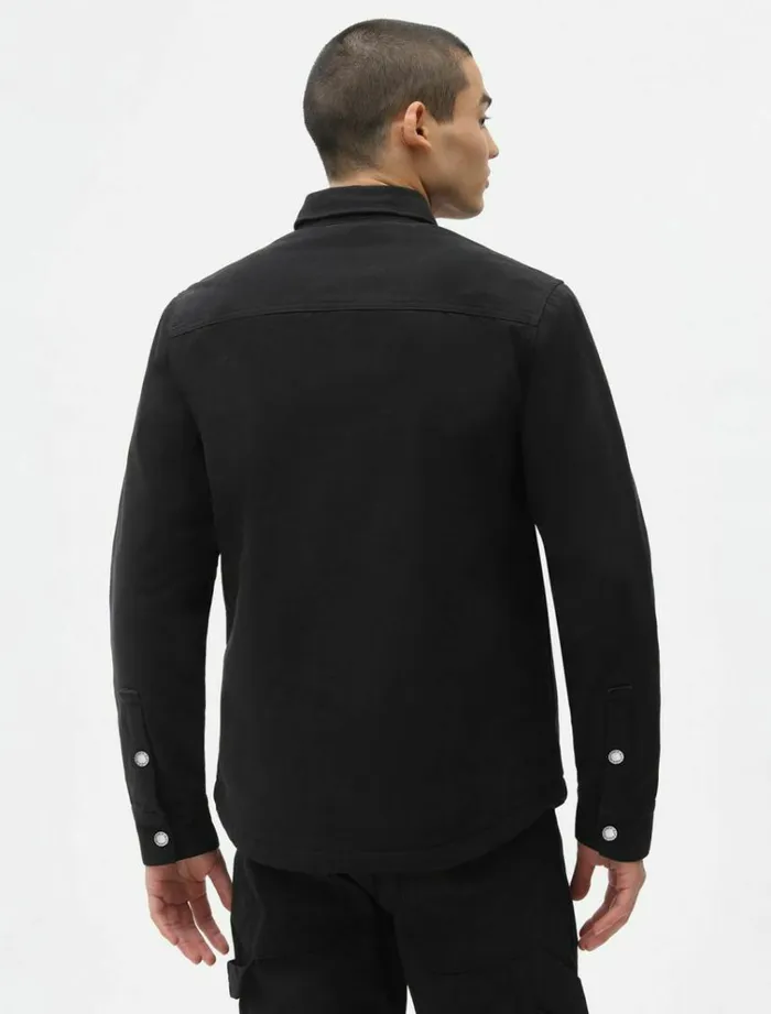Men Shirts Dickies Duck Canvas Shacket Black