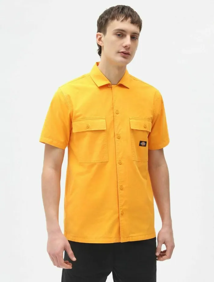 Men Shirts Dickies Paynesville Shirt Cadnium Yellow