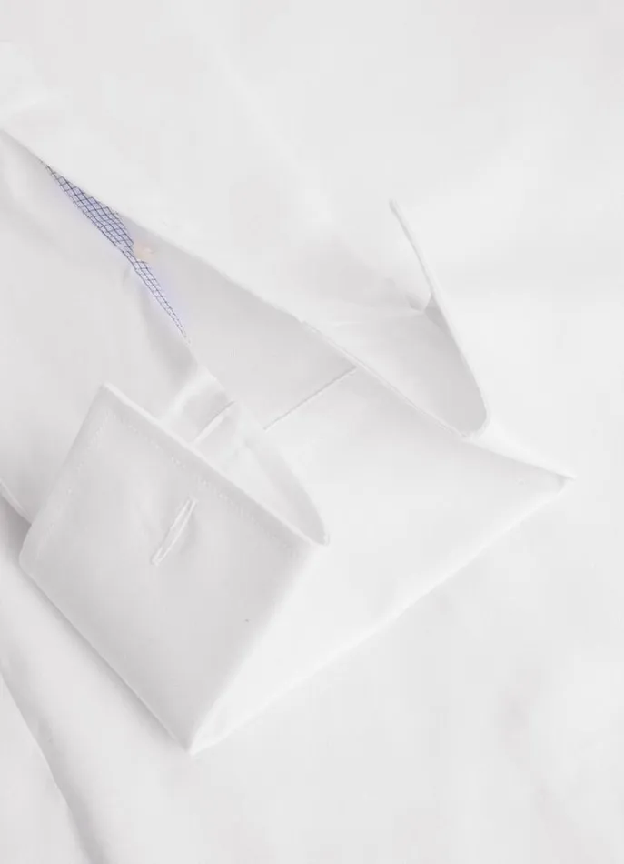 Men Shirts Hackett London Classic Fit DoubleCuff Shirt White