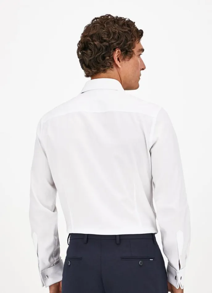 Men Shirts Hackett London Classic Fit DoubleCuff Shirt White