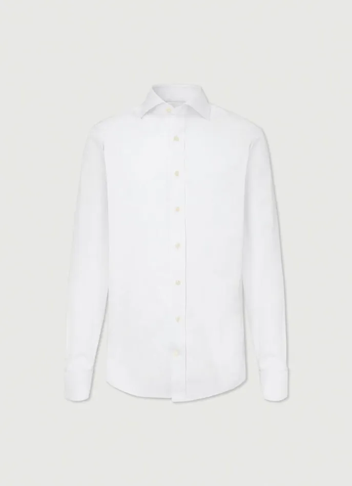Men Shirts Hackett London Classic Fit DoubleCuff Shirt White