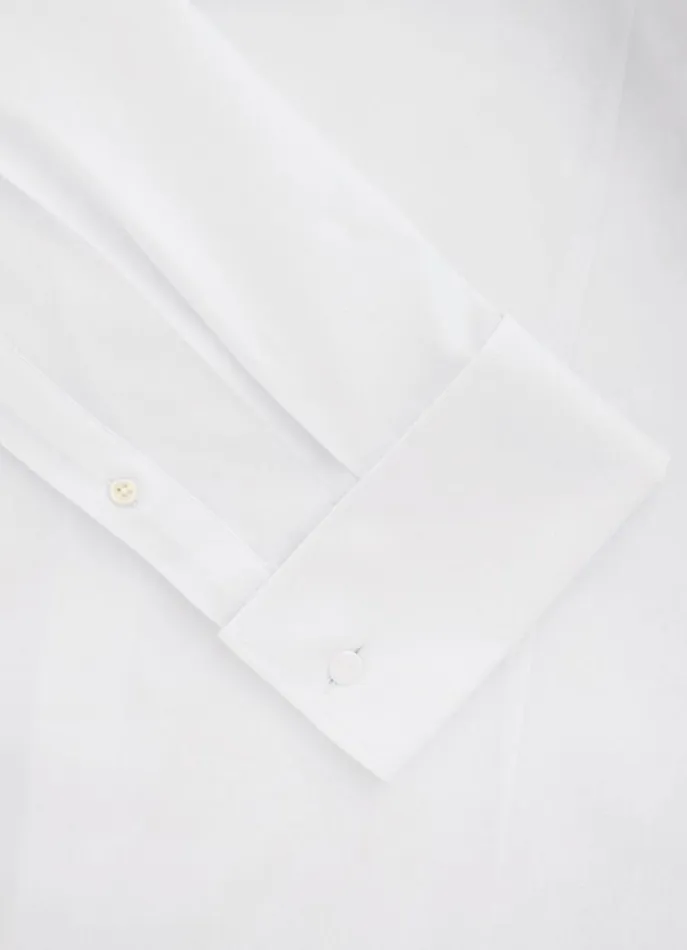Men Shirts Hackett London Classic Fit DoubleCuff Shirt White