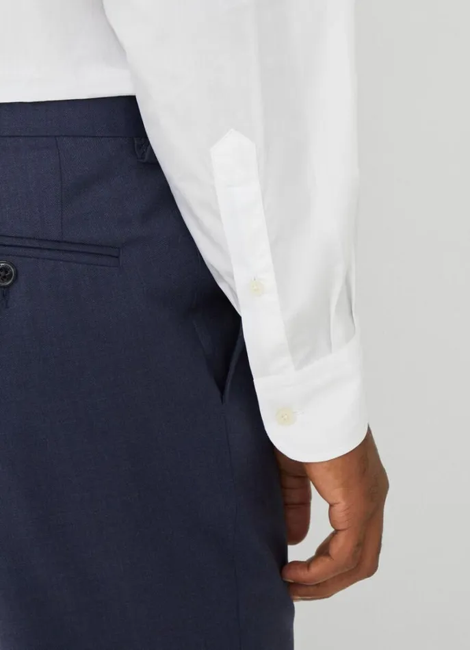Men Shirts Hackett London Classic Fit Poplin Shirt White