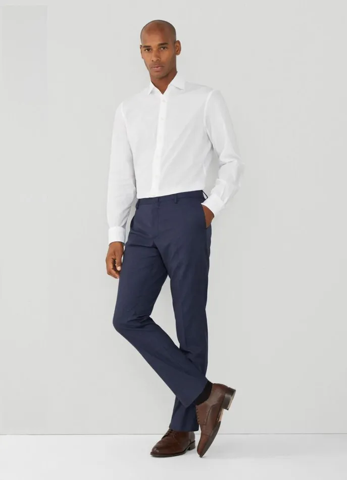 Men Shirts Hackett London Classic Fit Poplin Shirt White