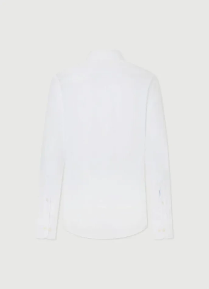 Men Shirts Hackett London Classic Fit Poplin Shirt White