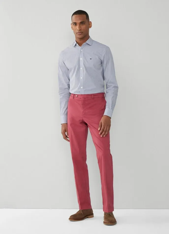 Men Shirts Hackett London Slim Fit Bengal Striped Shirt Navy