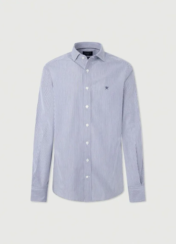 Men Shirts Hackett London Slim Fit Bengal Striped Shirt Navy