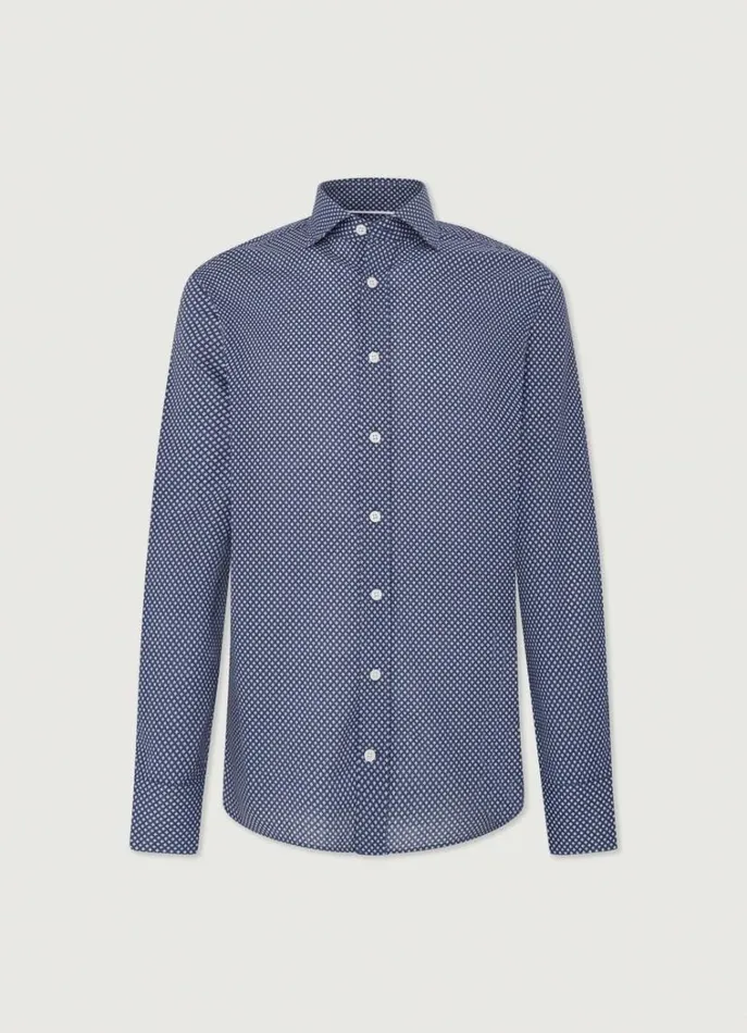 Men Shirts Hackett London Slim Fit Floral Shirt Navy