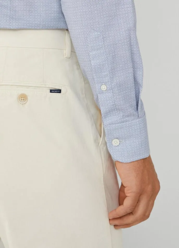 Men Shirts Hackett London Slim Fit Foulard Shirt Bluegrey