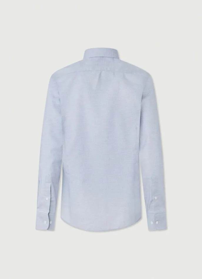 Men Shirts Hackett London Slim Fit Foulard Shirt Bluegrey