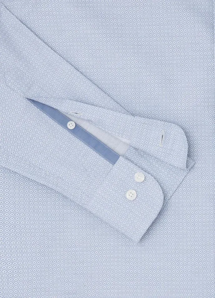 Men Shirts Hackett London Slim Fit Foulard Shirt Bluegrey