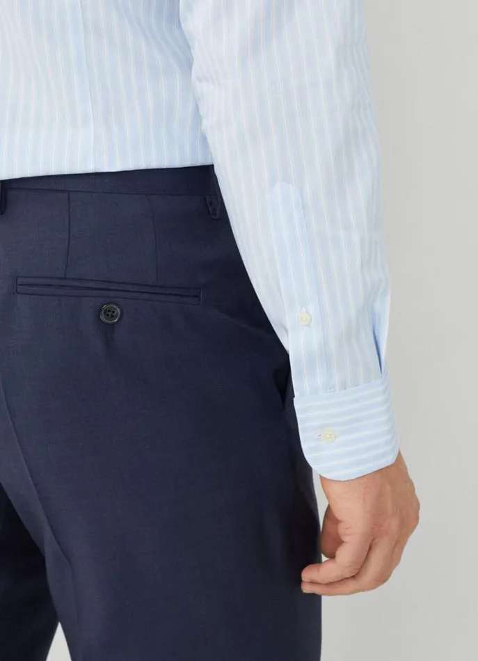 Men Shirts Hackett London Slim Fit Striped Shirt Skywhite