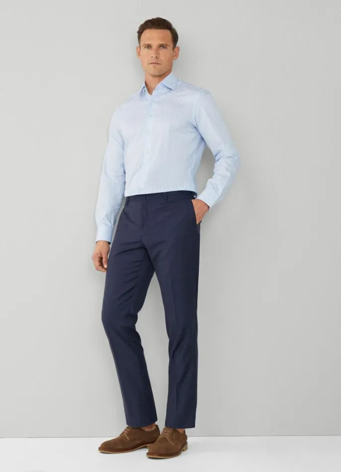Men Shirts Hackett London Slim Fit Striped Shirt Skywhite