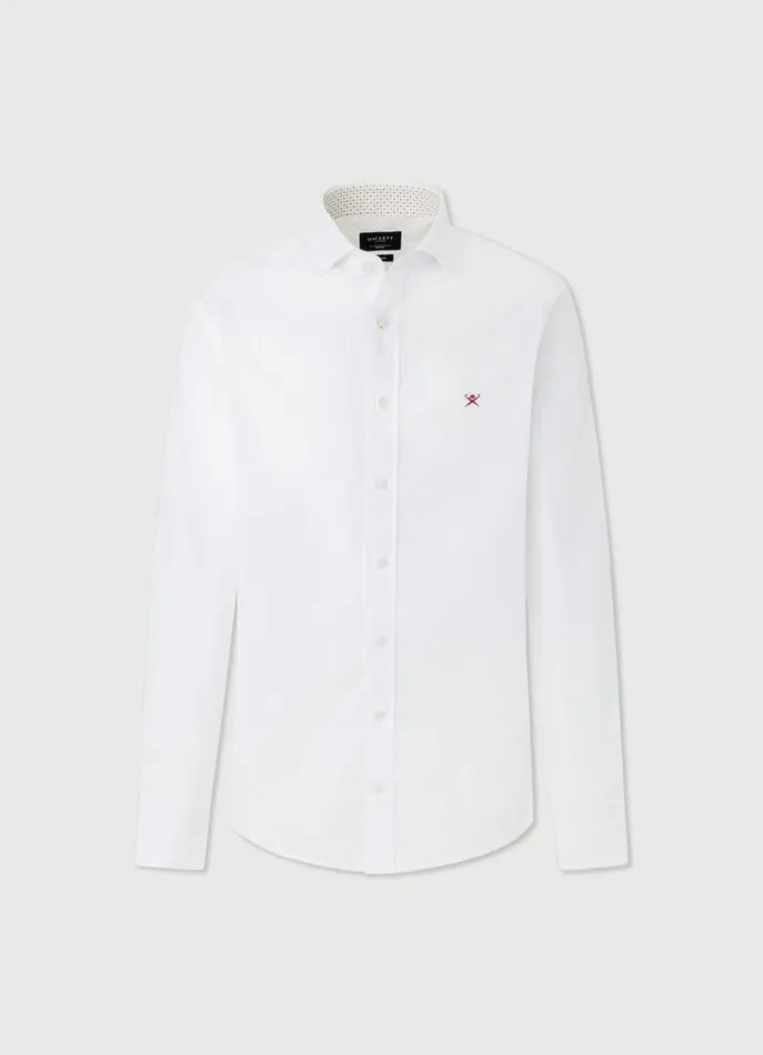 Men Shirts Hackett London Slim Fit Twill Shirt White