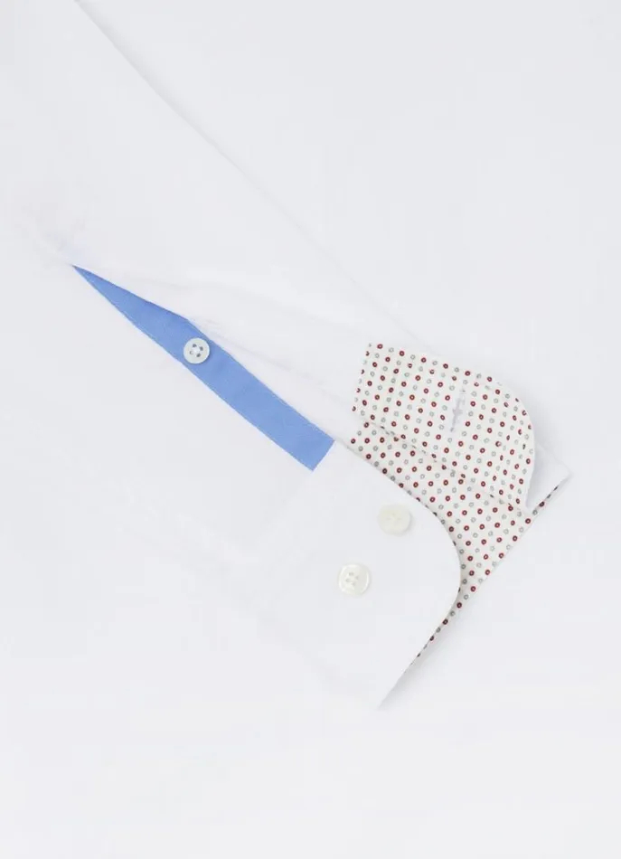 Men Shirts Hackett London Slim Fit Twill Shirt White