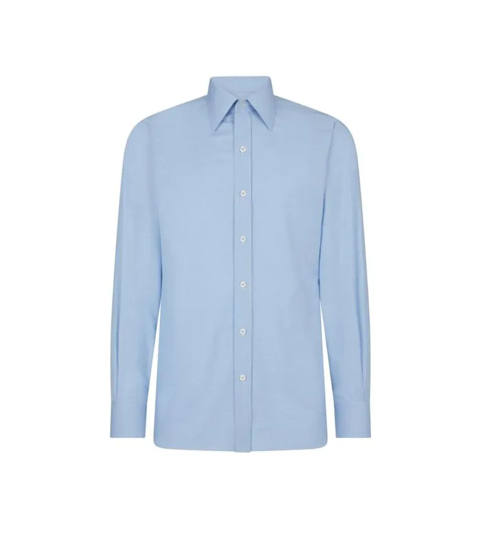 Men Shirts Tom Ford Micro Houndstooth Slim Fit Shirt