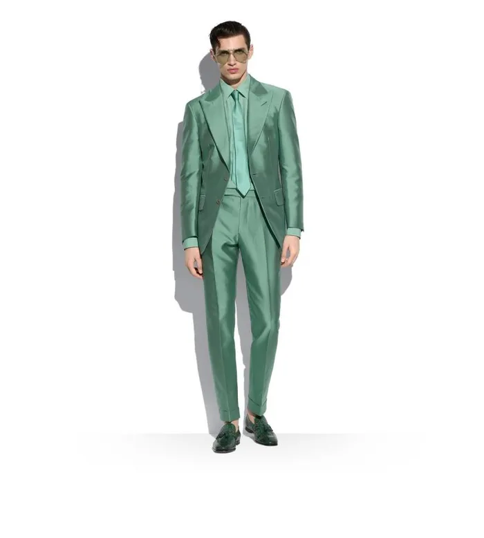 Men Shirts Tom Ford Viscose Silk Toile Slim Fit Shirt Iced Pistachio Men Shirts Tom Ford Viscose Silk Toile Slim Fit Shirt Iced Pistachio