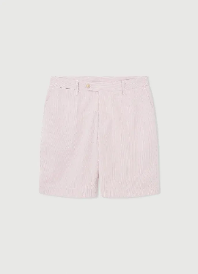 Men Shorts Hackett London Slim Fit Striped Kensington Shorts Dusty Pink