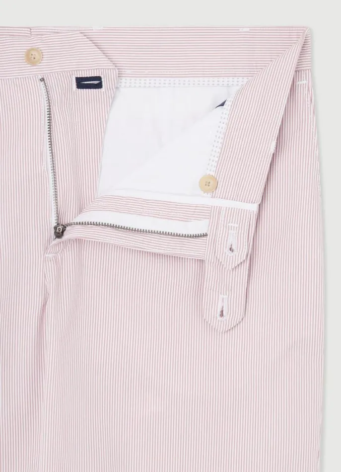 Men Shorts Hackett London Slim Fit Striped Kensington Shorts Dusty Pink