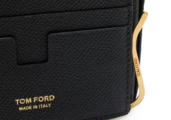 Men Small Leather Goods Tom Ford Small Grain Leather Money Clip Wallet Black Men Small Leather Goods Tom Ford Small Grain Leather Money Clip Wallet Black