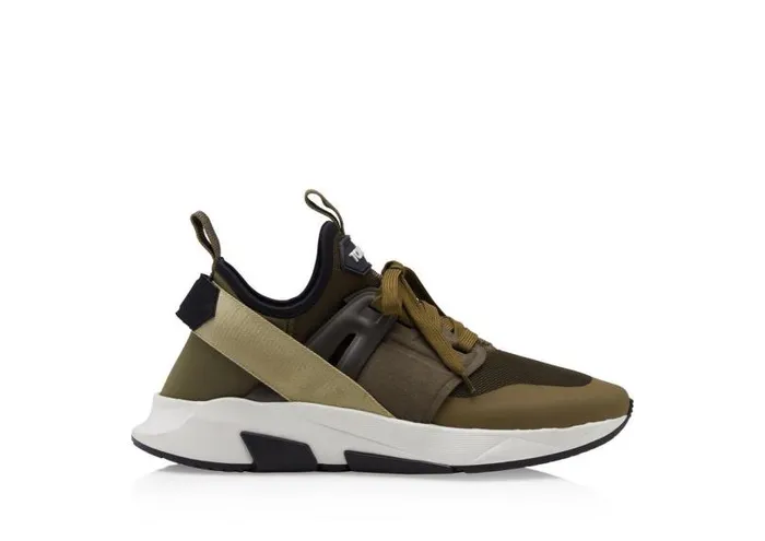 Men Sneakers Tom Ford Nylon Mesh Jago Sneaker Military