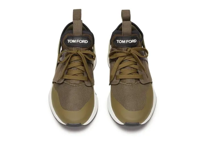 Men Sneakers Tom Ford Nylon Mesh Jago Sneaker Military Men Sneakers Tom Ford Nylon Mesh Jago Sneaker Military