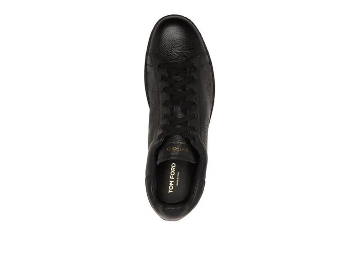 Men Sneakers Tom Ford Warwick Grained Leather Sneaker Black Men Sneakers Tom Ford Warwick Grained Leather Sneaker Black