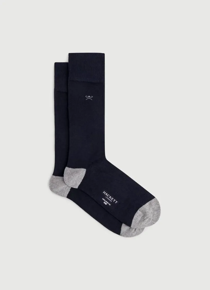Men Socks and Underwear Hackett London TwoTone Socks Navy