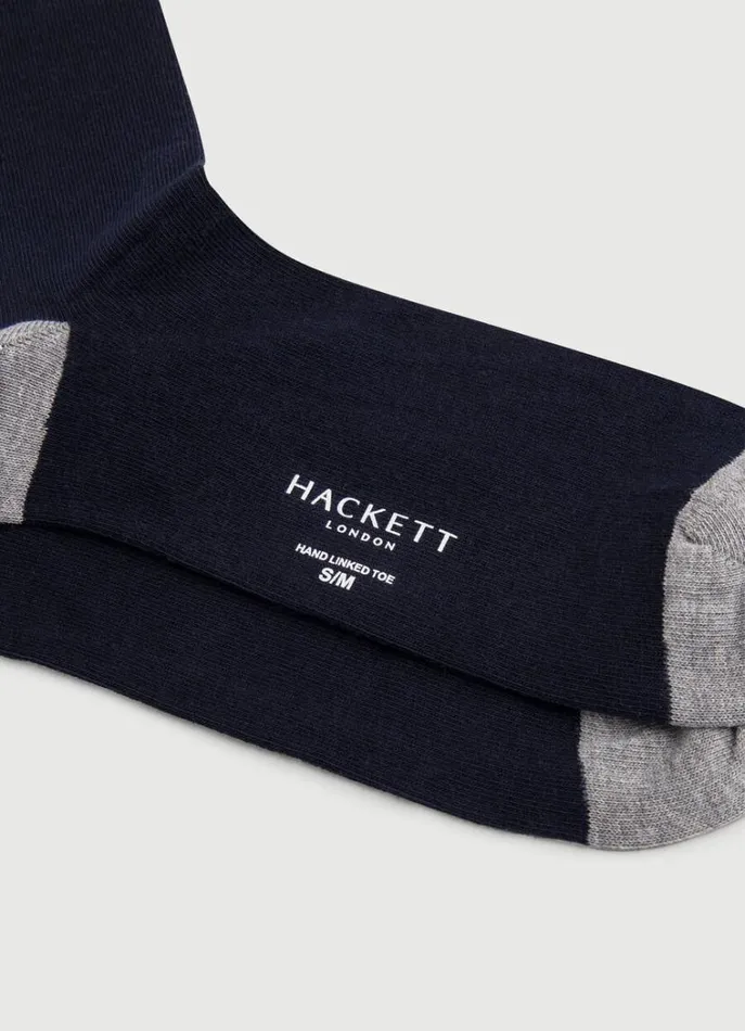 Men Socks and Underwear Hackett London TwoTone Socks Navy