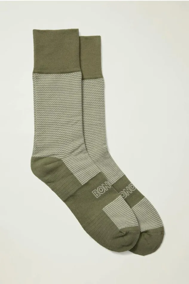 Men Soft Everyday Socks Khaki Feeder Stripe Bonobos Socks and Underwear