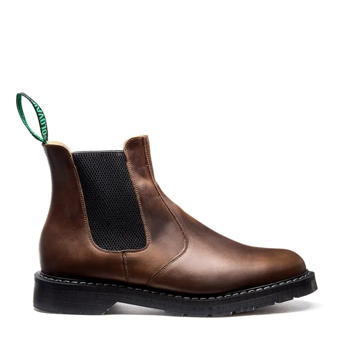 Men Solovair Chelsea Boots Gaucho Crazy Horse Dealer Boot