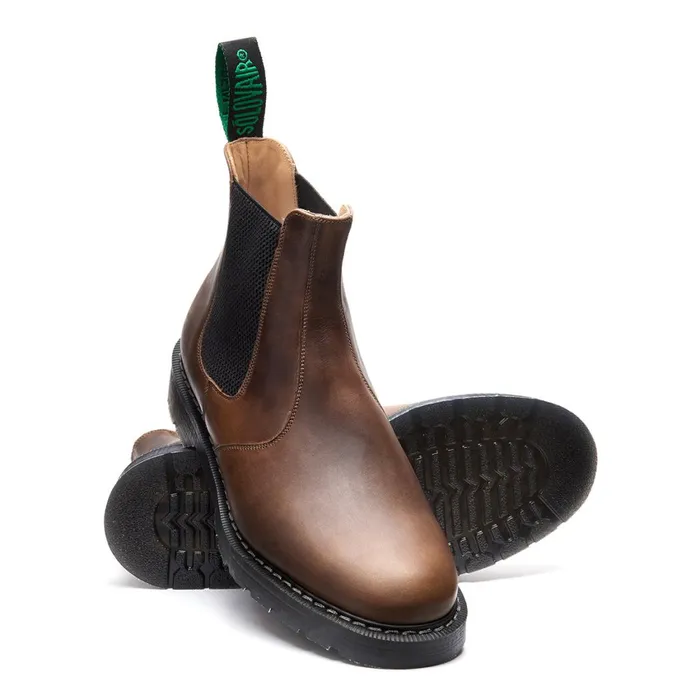 Men Solovair Chelsea Boots Gaucho Crazy Horse Dealer Boot