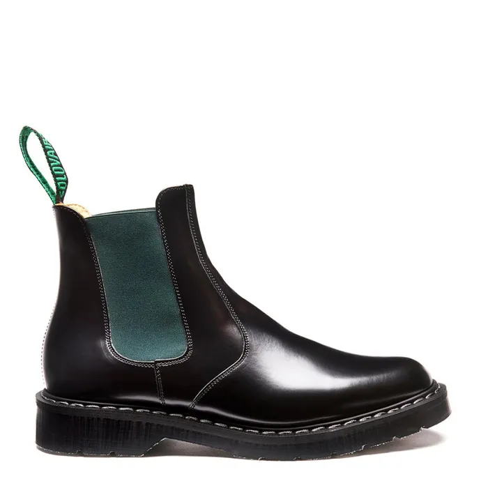 Men Solovair Chelsea Boots Green and Black Dealer Boot
