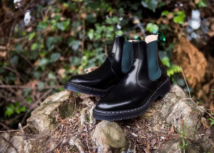 Men Solovair Chelsea Boots Green and Black Dealer Boot