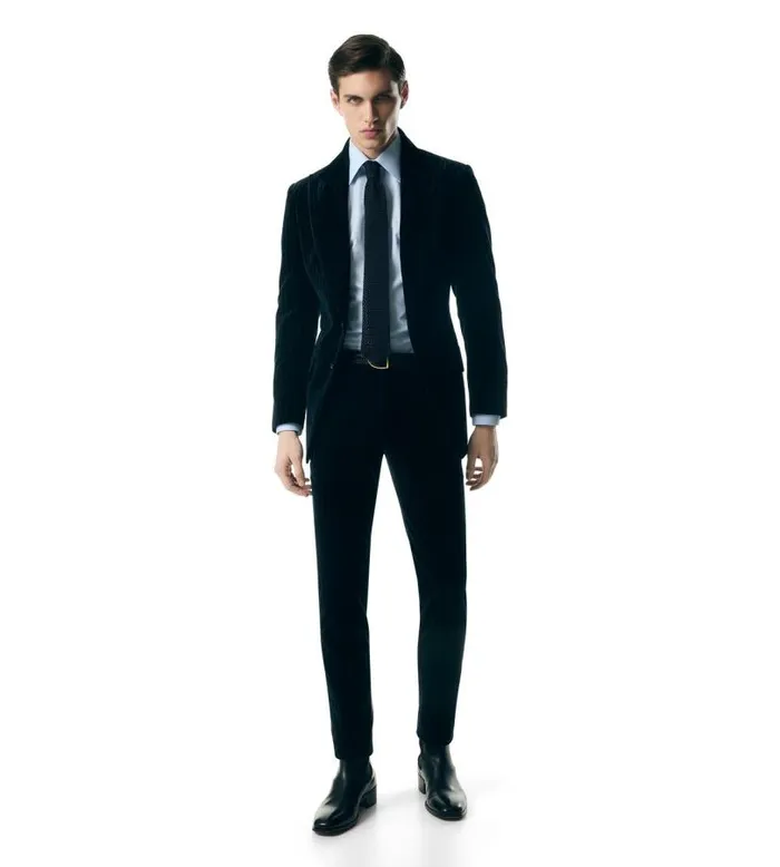 Men Suits Tom Ford Pinstripe Velvet Atticus Western Pocket Trouser Ink Blue Men Suits Tom Ford Pinstripe Velvet Atticus Western Pocket Trouser Ink Blue