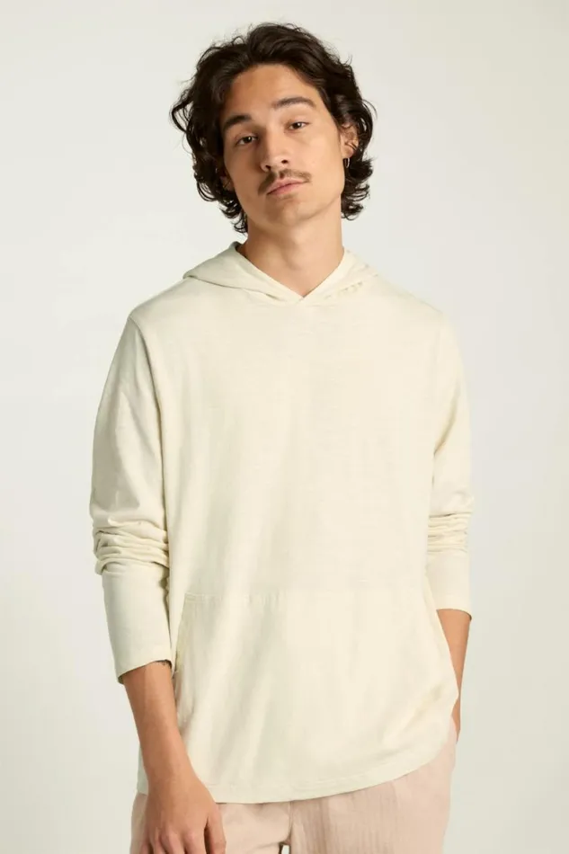 Men Sun Faded Hoodie Coconut Milk Bonobos Sweatshirts and Fleece
