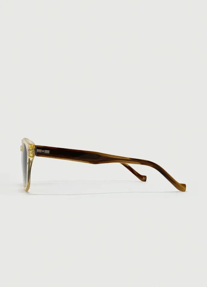 Men Sunglasses Hackett London Round Sunglasses Gold