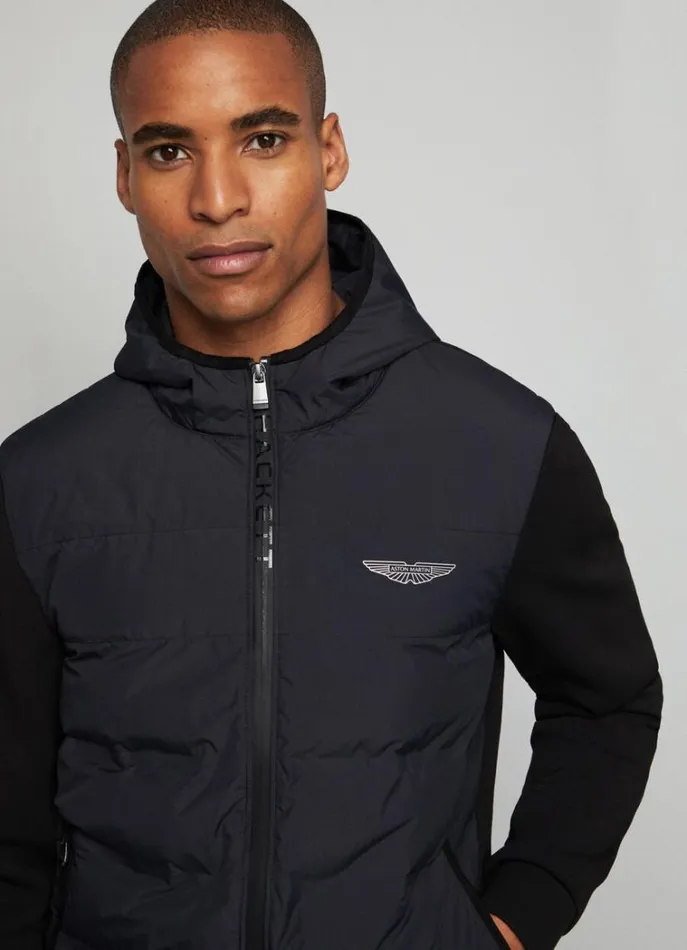 Men Sweatshirts Hackett London Aston Martin Classic Fit Jacket Black