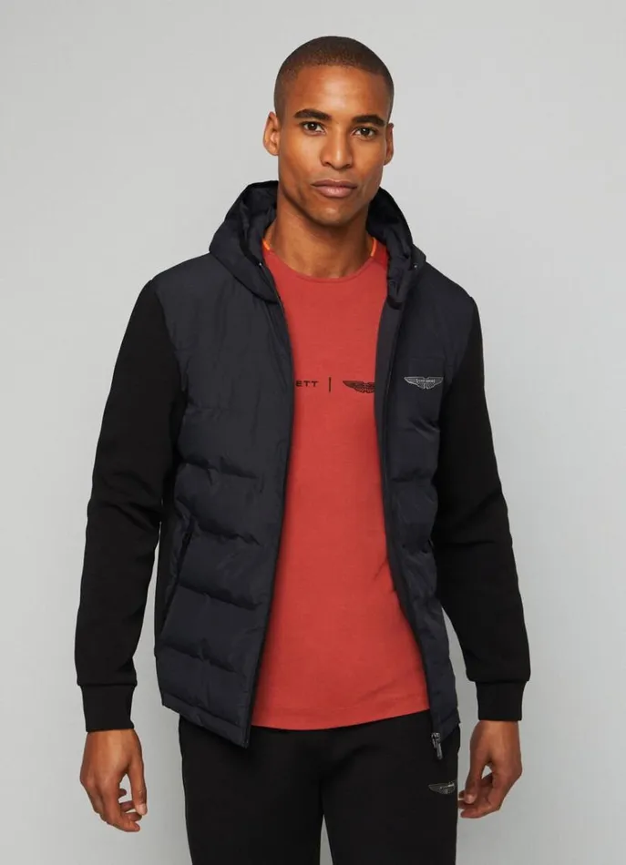 Men Sweatshirts Hackett London Aston Martin Classic Fit Jacket Black