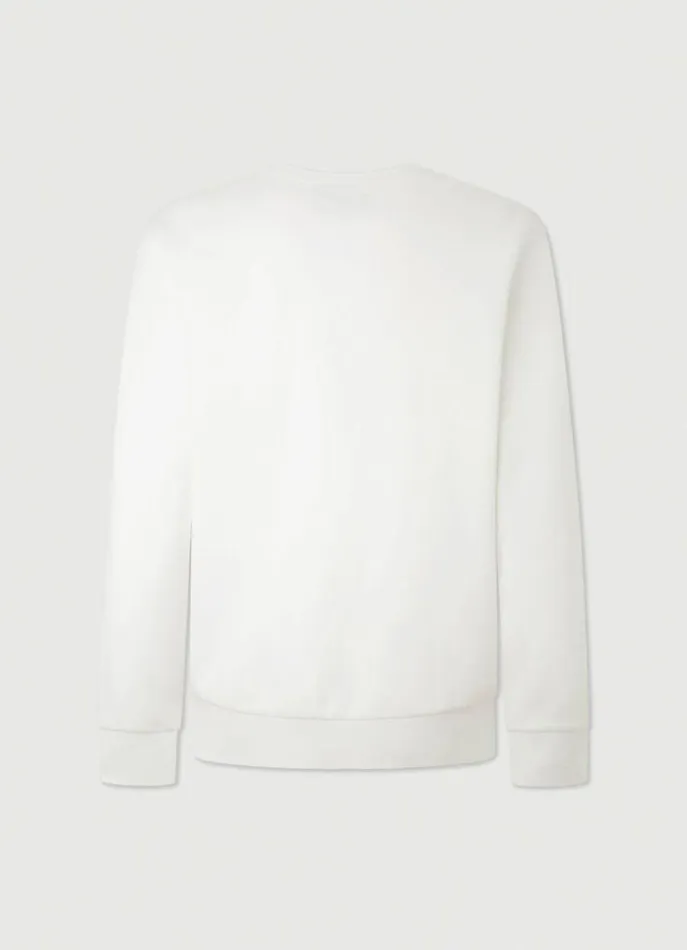 Men Sweatshirts Hackett London Classic Fit Crew Neck Sweatshirt Off White