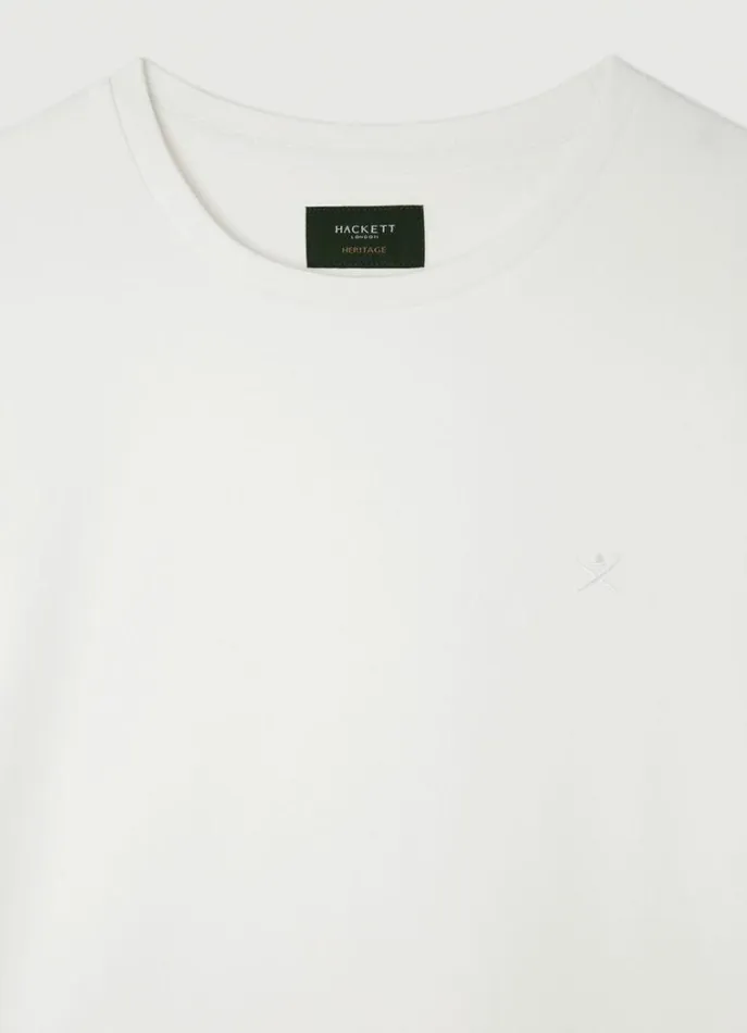 Men Sweatshirts Hackett London Classic Fit Crew Neck Sweatshirt Off White